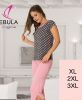 Piżama damska z krótki rękaw Spodnie 3/4 Rozmiar:XL-3XL AS-14020
