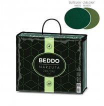 Narzuta dekoracyjna Beddo 220x240 dwustronna zielona butelkowa 004