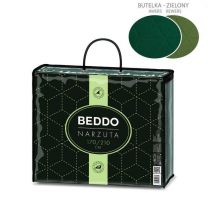Narzuta dekoracyjna Beddo 170x210 dwustronna zielona butelkowa 004
