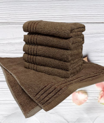 Ręczniki frotte100%bawełna 70x140cm(400-420g/m2)  LINH-70-Brązowy