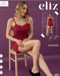 Piżama damska wąskie ramiączko z wiskoza rozmiar:S-XL AS-3702-3
