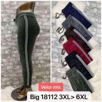 Spodnie Dresowe Damskie Welur BIG size:3XL-6XL AT-LG-18112