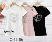 Damska koszulka size:S/M L/XL 5G-C62-86